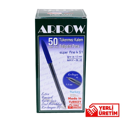 [KIRT.K60] ARROW TÜKENMEZ KALEM KIRMIZI 